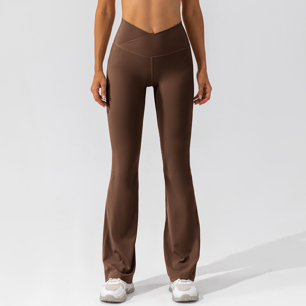 Nude V-waist Hip Lift Soft Material Yoga Leggings KW231