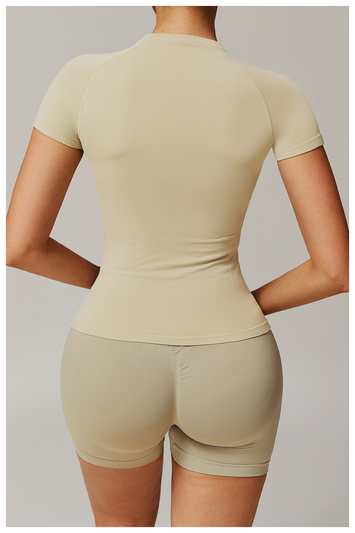 Seamless Slim Short Sleeves Yoga Tops 7731