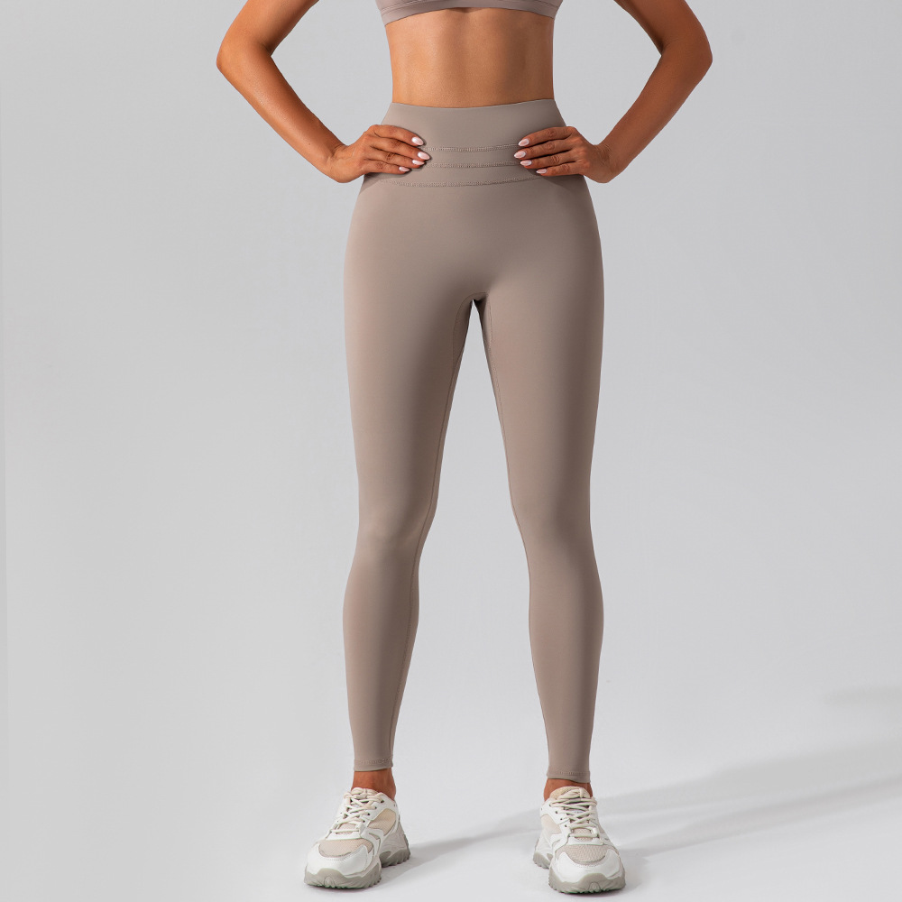 Nude High Waist Hip Lift Soft Material Yoga Leggings KW249