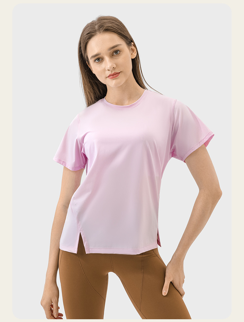 Breathable Quick Dry Solid Color Yoga T-shirts DSS059