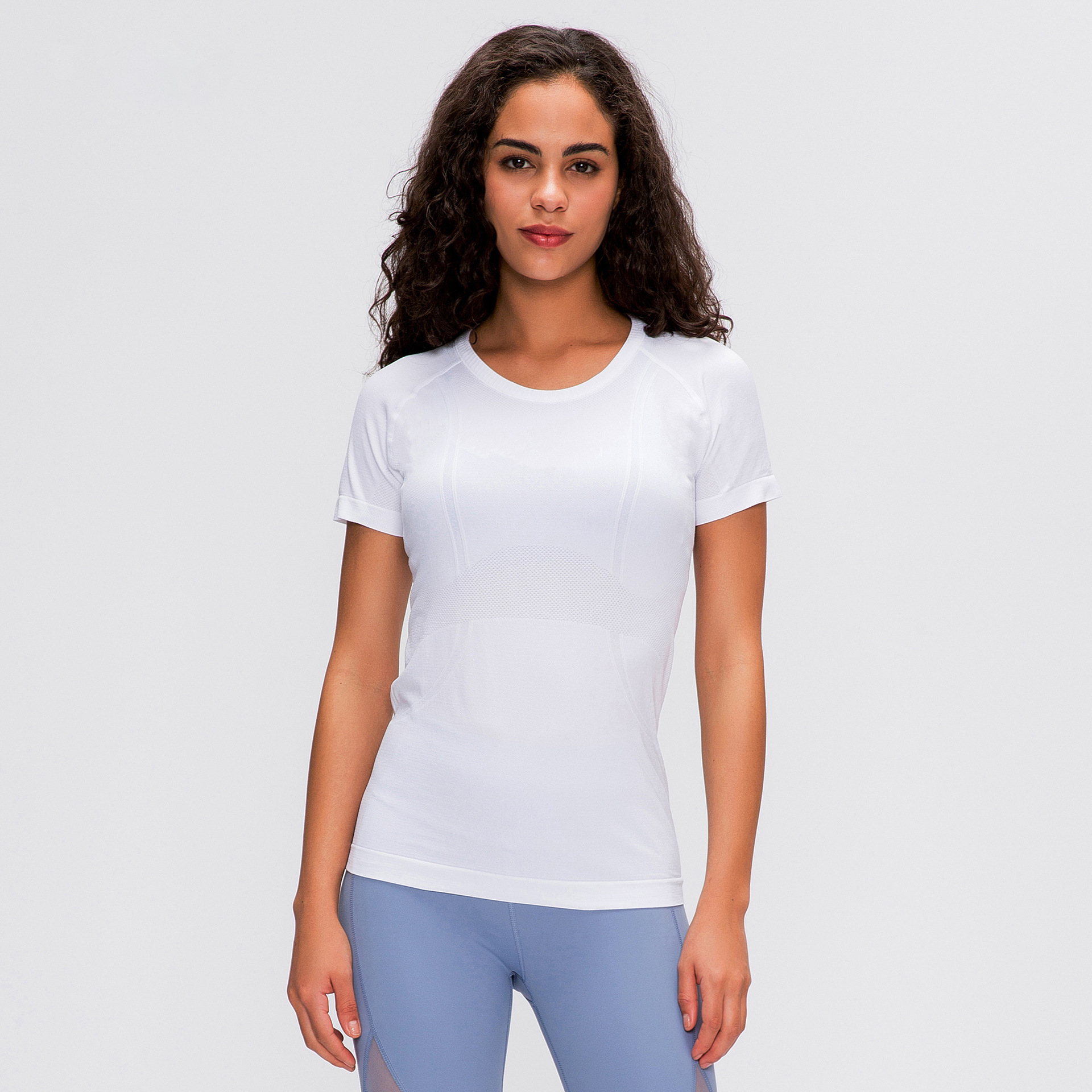 Breathable Quick Dry Solid Color Yoga T-shirts S2067