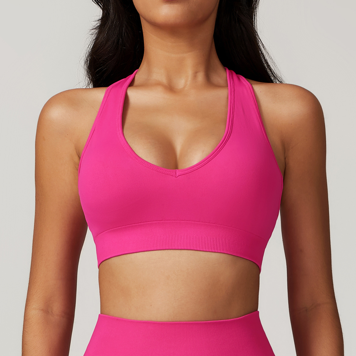 Seamless Halter High Impact Yoga Bra 7692