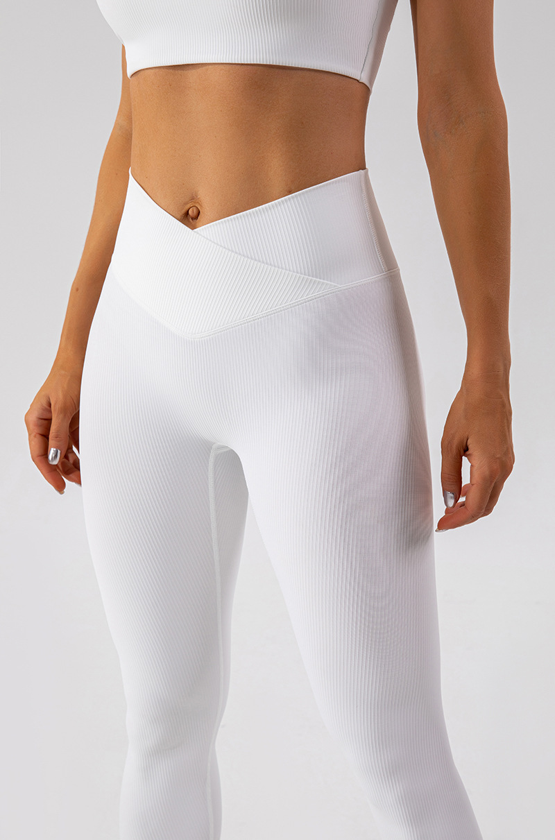 Nude V-waist Hip Lift Soft Material Yoga Leggings KW207