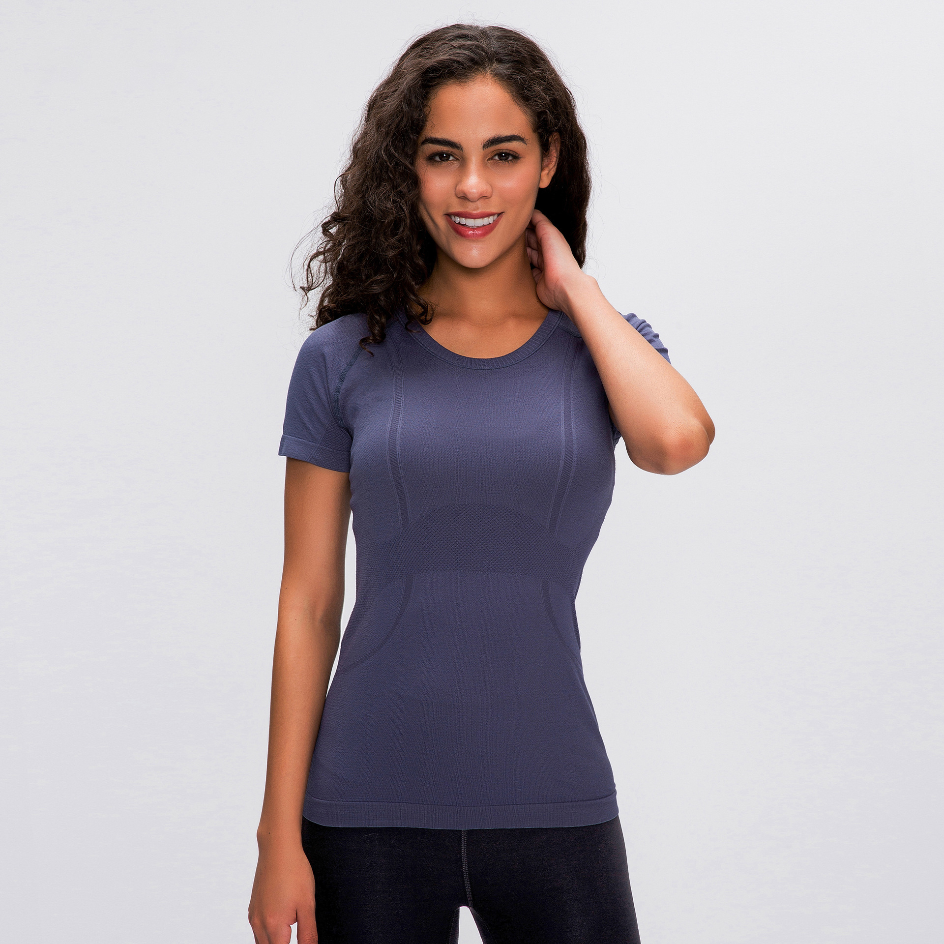 Breathable Quick Dry Solid Color Yoga T-shirts S2067