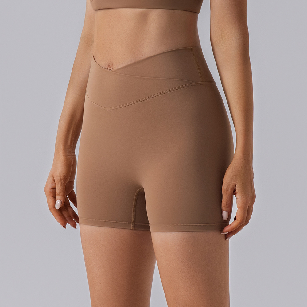 Nude V-waist Breathable Fitness Yoga Shorts KW407