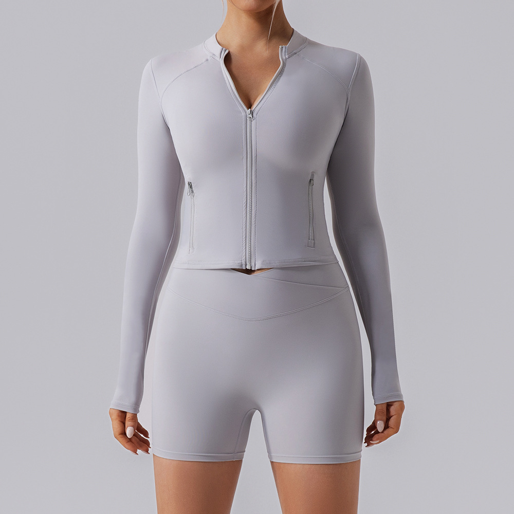 Nude Slim Sports Yoga Coats YW526