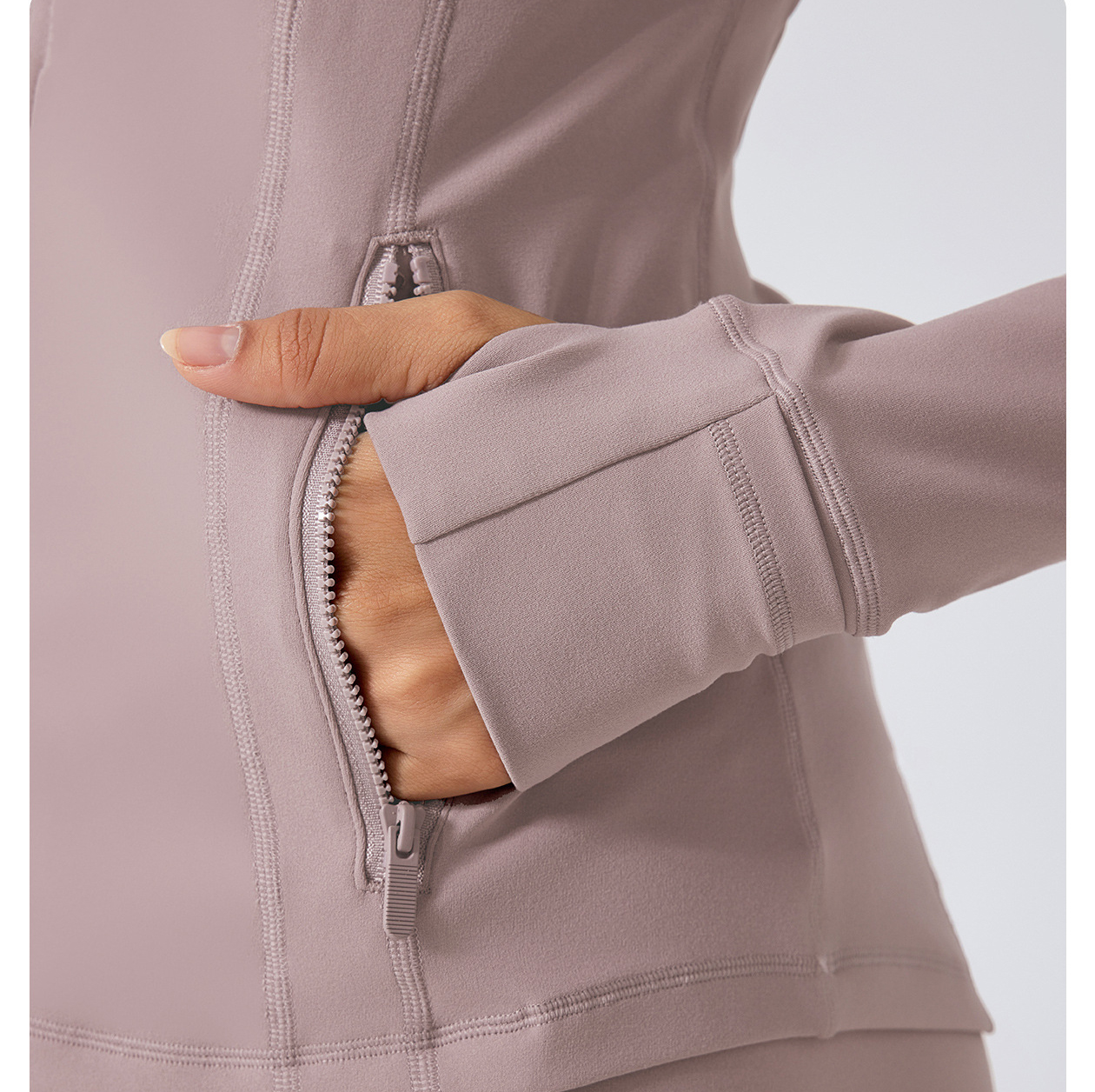 Zipper Slim Stretch Yoga Long Sleeve Coats DAW182