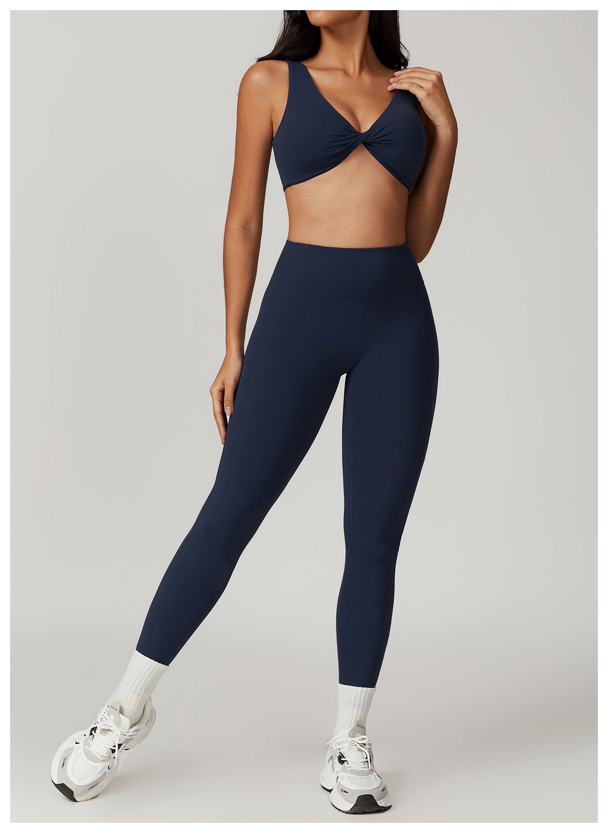 Soft Fabirc Crop Top Yoga Sets 3 Options 8796