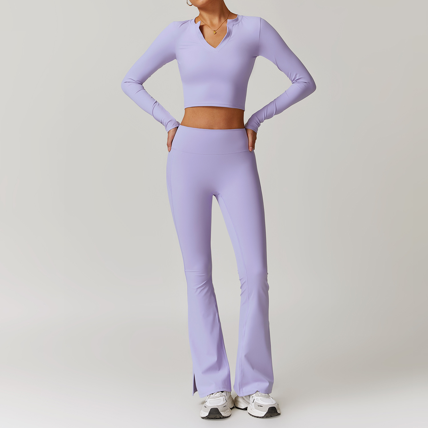 Soft Fabric Classic Flare Yoga Sets 8900