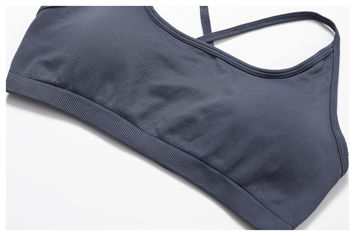 Seamless  Crossback Backless Yoga Bra 7655