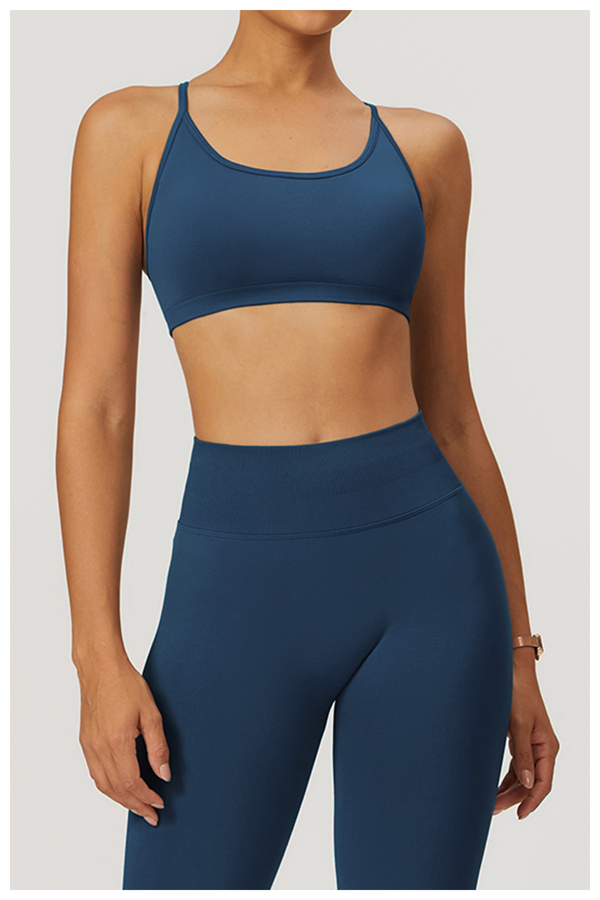 Seamless  Crossback Backless Yoga Bra 7655