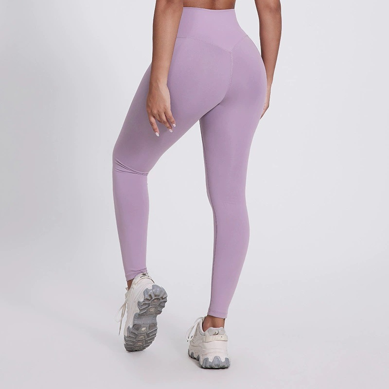 V Waist Coloful Women's  High Waist Hip Lifting Leggings SKL-LQ5032