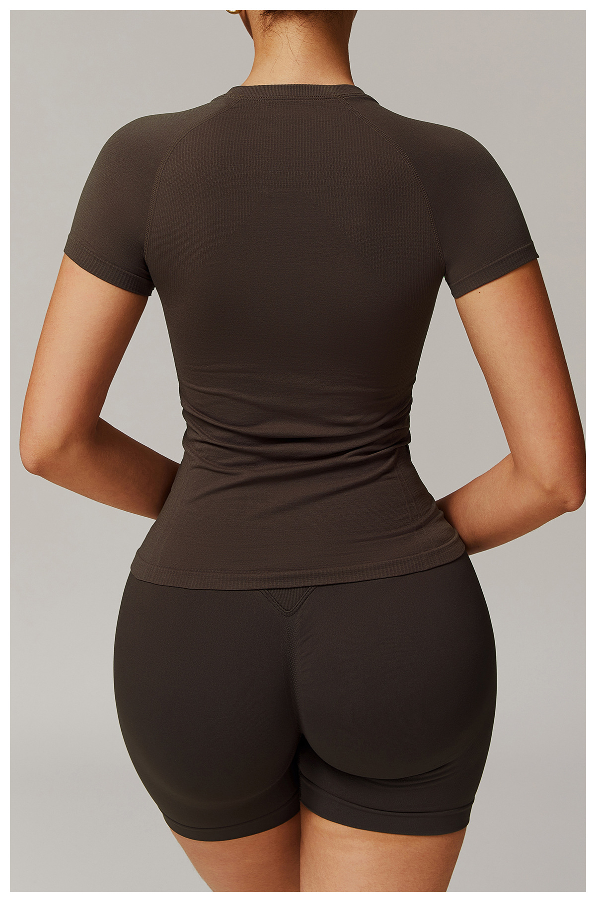 Seamless Slim Short Sleeves Yoga Tops 7731