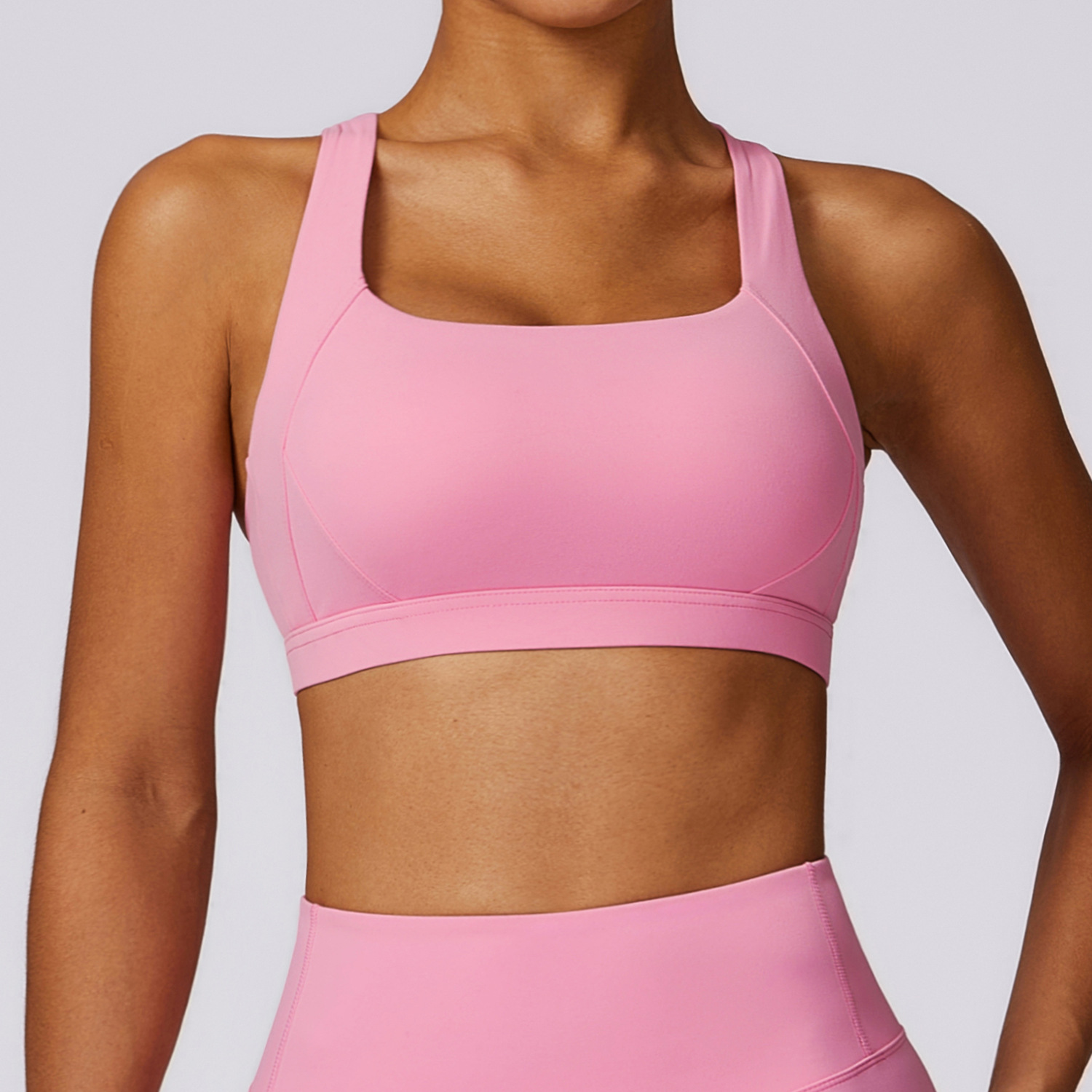 Soft Fabric High Impact Crossback Yoga Bra 8047