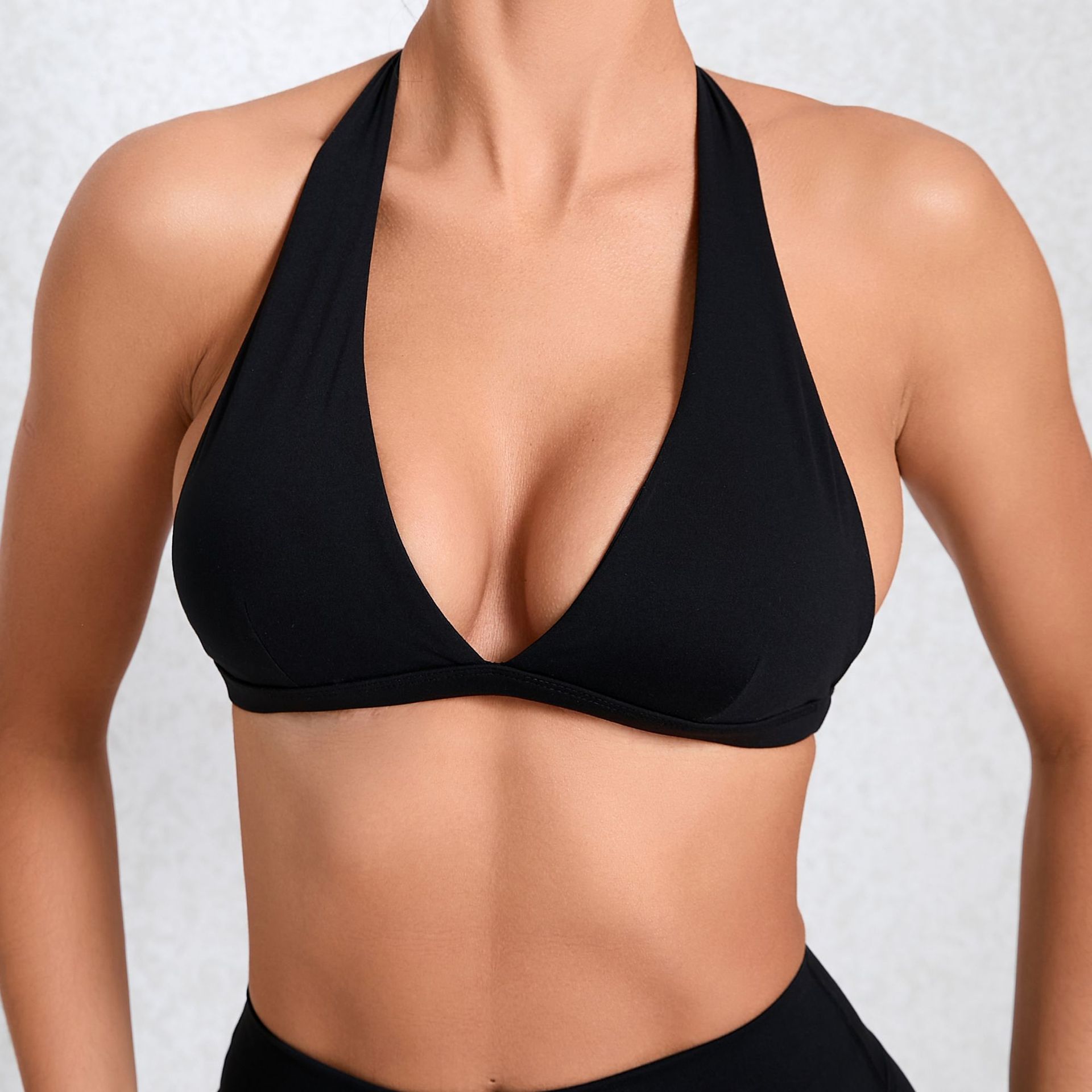 Hanging Neck Quick-Drying Backless Tight Sports Bra  QS10317