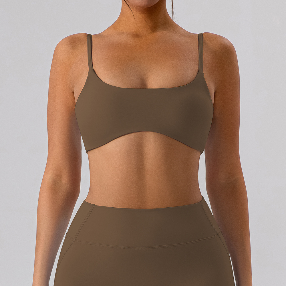 Nude Quick Dry Solid Color Soft Material Yoga Bra YW508