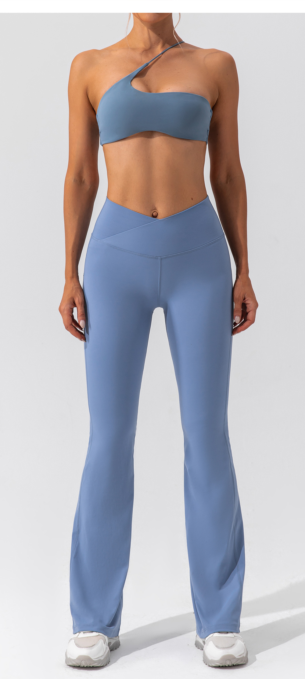 Nude V-waist Hip Lift Soft Material Yoga Leggings KW231