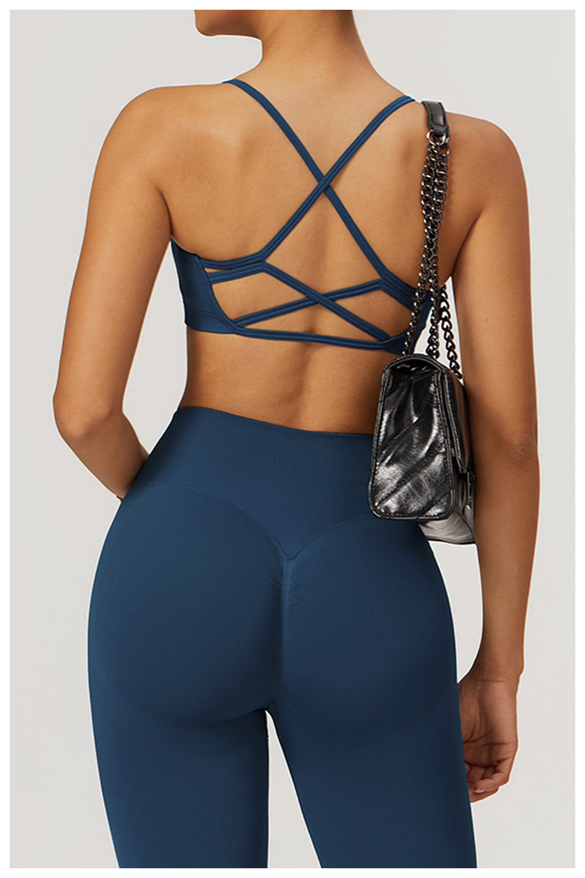 Seamless  Crossback Backless Yoga Bra 7655