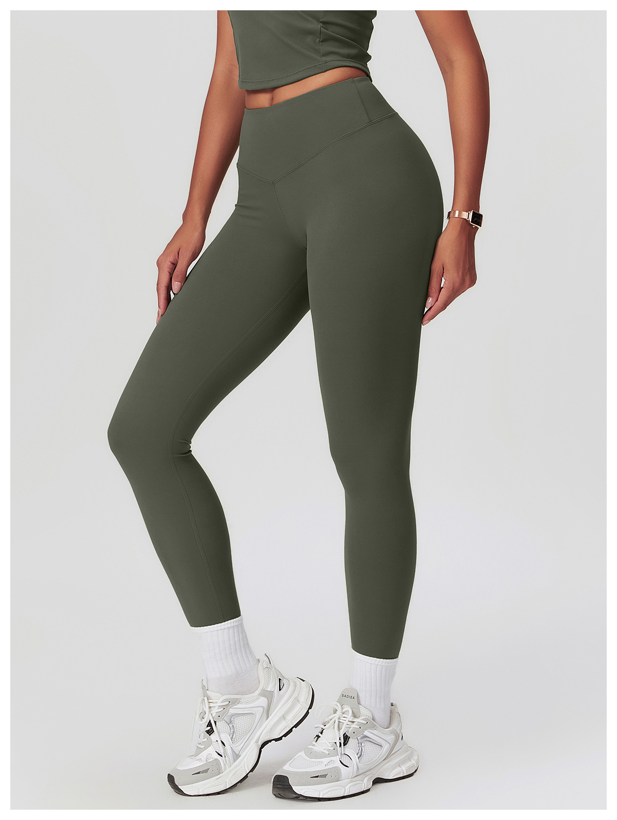 Soft Fabric High Waist Classic Yoga Leggings 8455