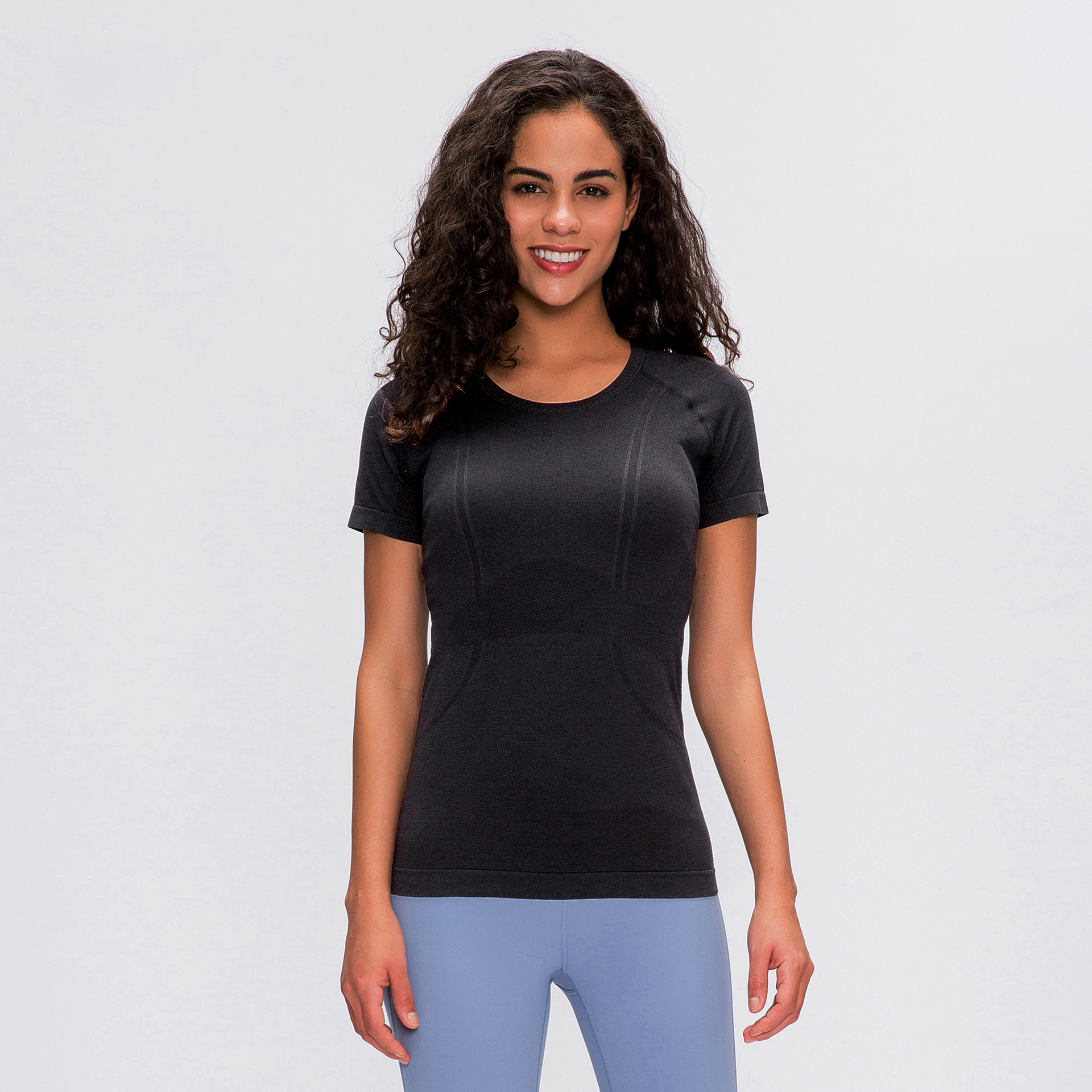 Breathable Quick Dry Solid Color Yoga T-shirts S2067