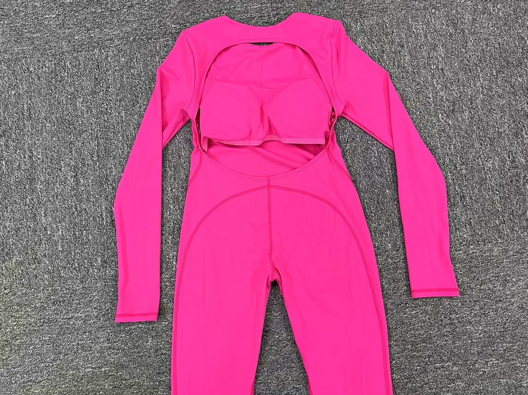 Sexy Backless Long-sleeved High-intensity Yoga Jumpsuit QS12270