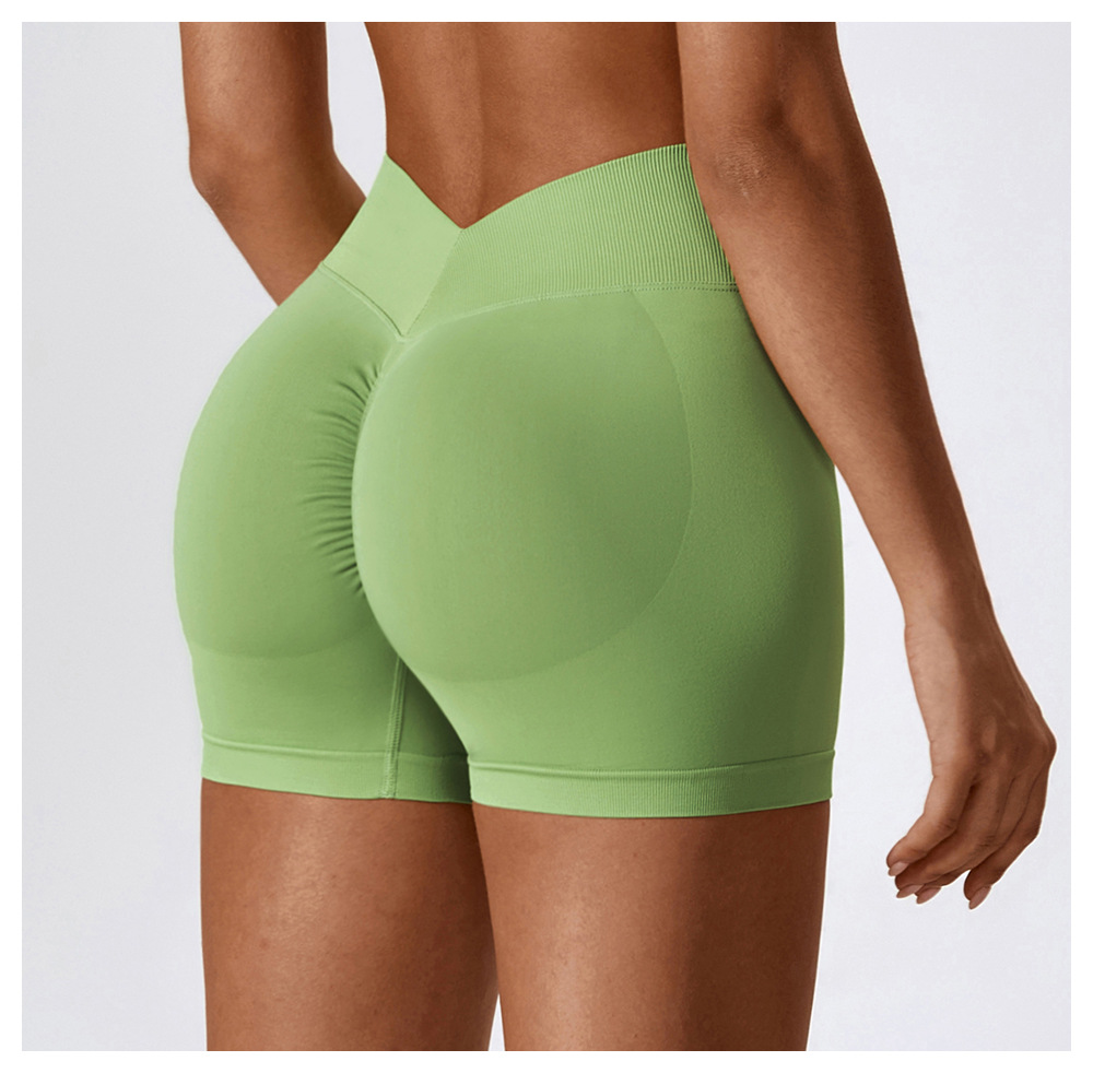 Seamless V Cut Scrunch Yoga Shorts 7137