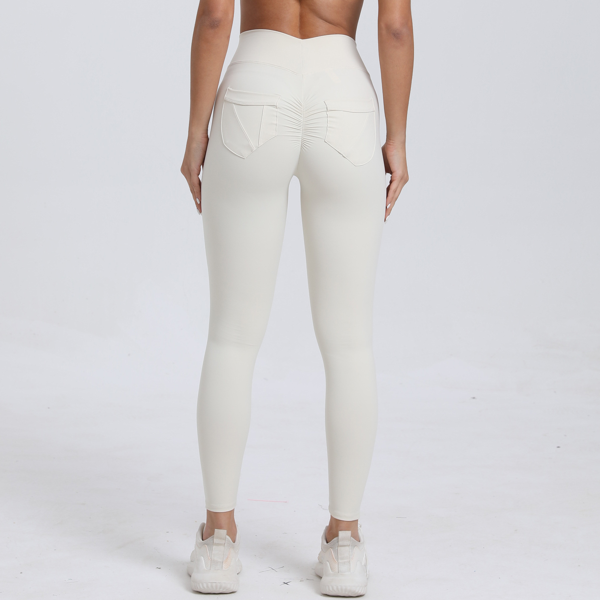 Quick-Drying Breathable Pocket High-Waisted Yoga Pants  QS43202