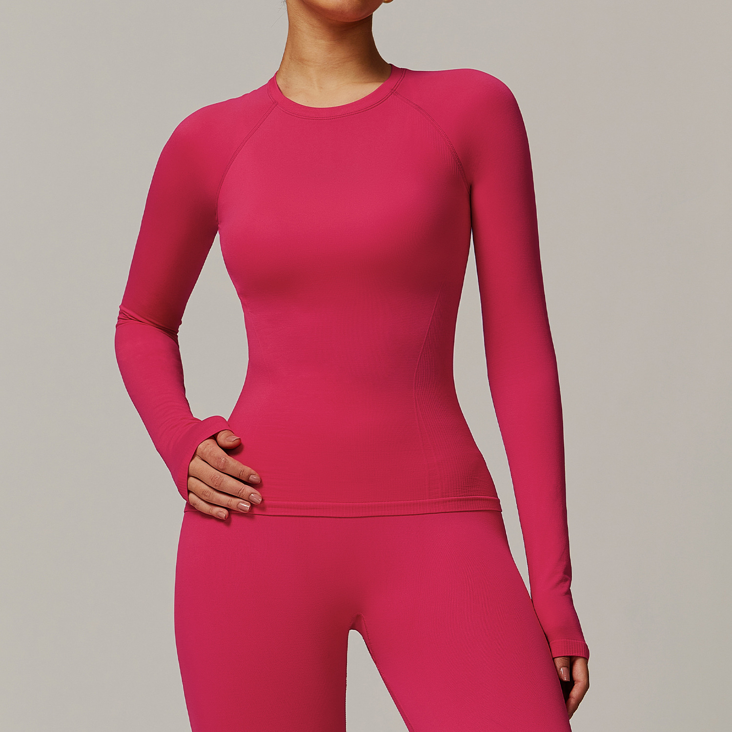 Seamless Slim Long Sleeves Yoga Tops 7731