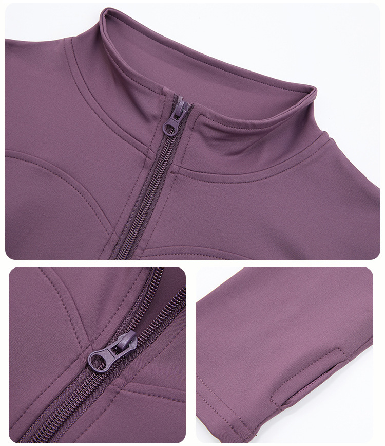 Long Sleeve Women's Running Training Slim Stand Collar Sports Jacket  SYFXH0277