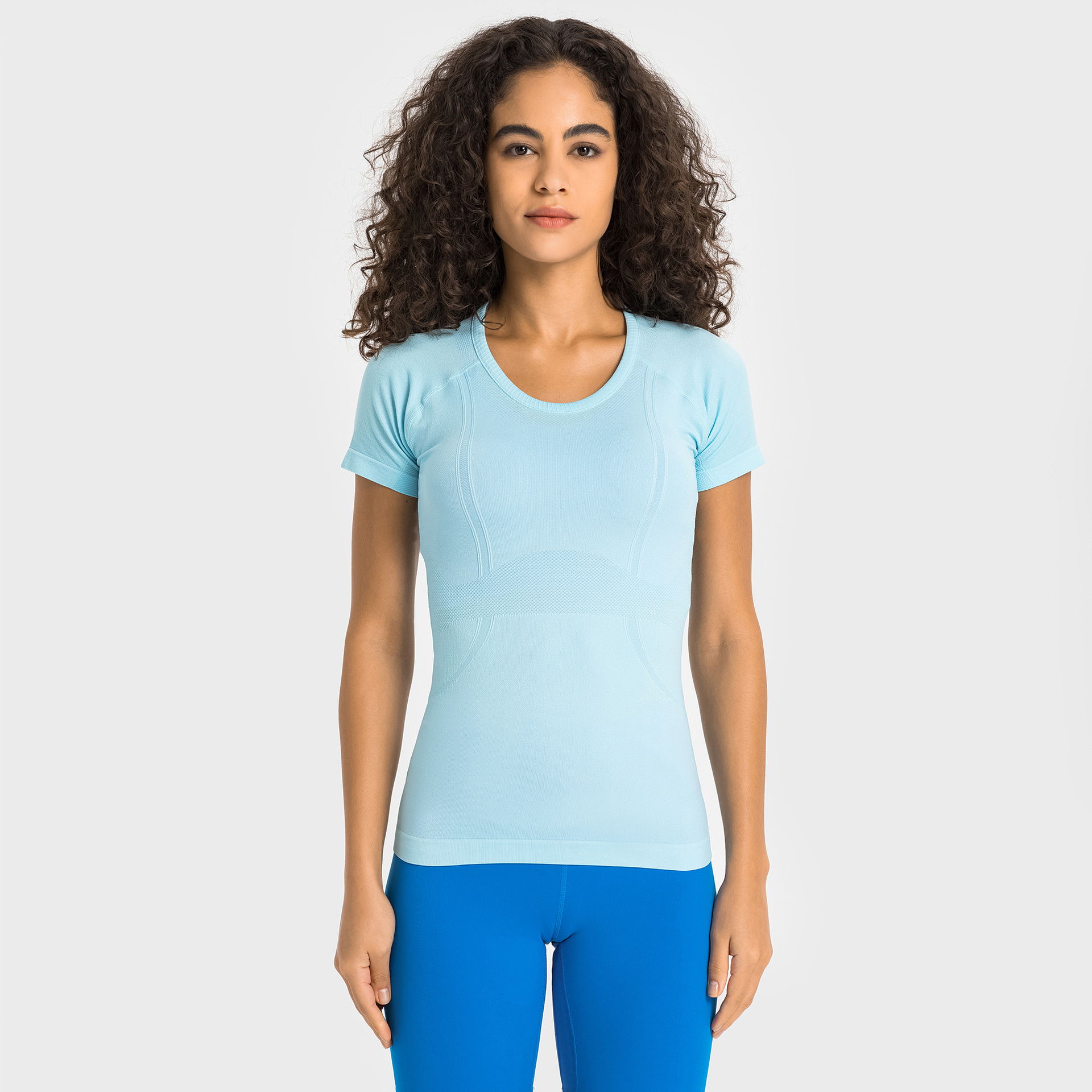 Breathable Quick Dry Solid Color Yoga T-shirts S2067