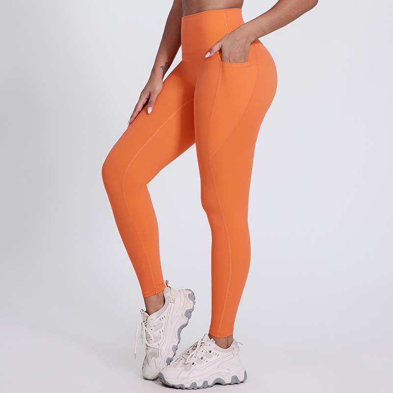 With Pockets Coloful Women's  High Waist Hip Lifting Leggings SKL-LQ5029