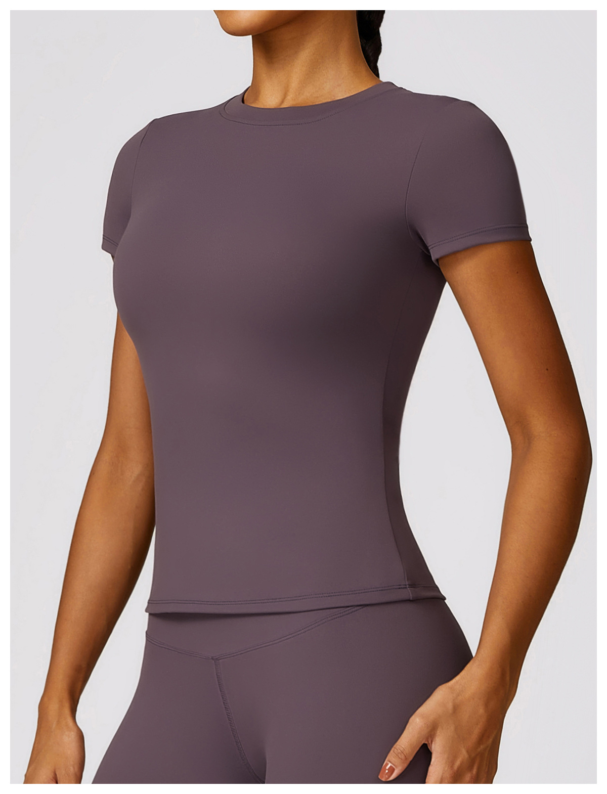 Soft Fabric Slim Yoga T-shirt Without Cups 8455