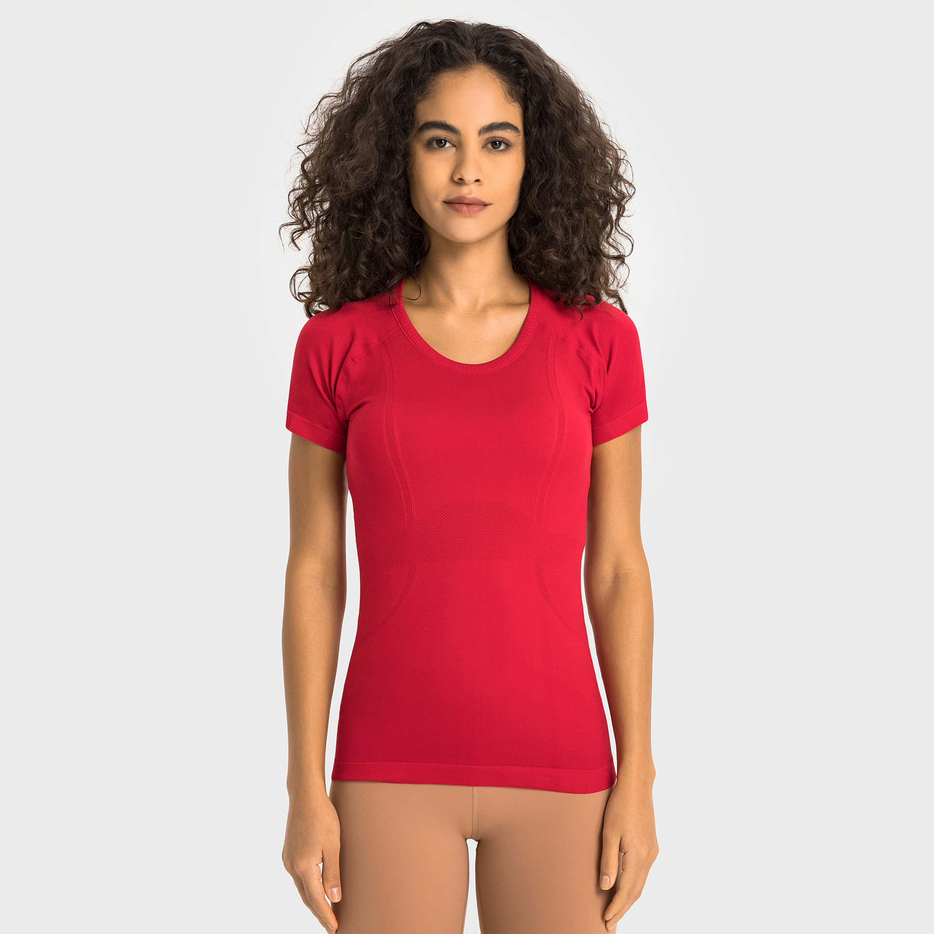 Breathable Quick Dry Solid Color Yoga T-shirts S2067