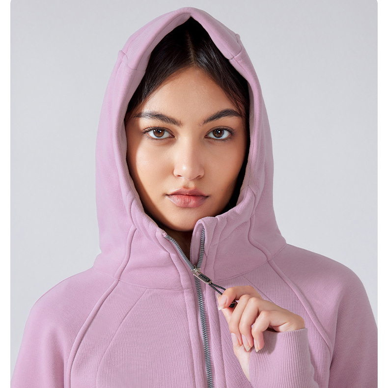 Thickened Warm Hooded Yoga Sports Coats DJ028