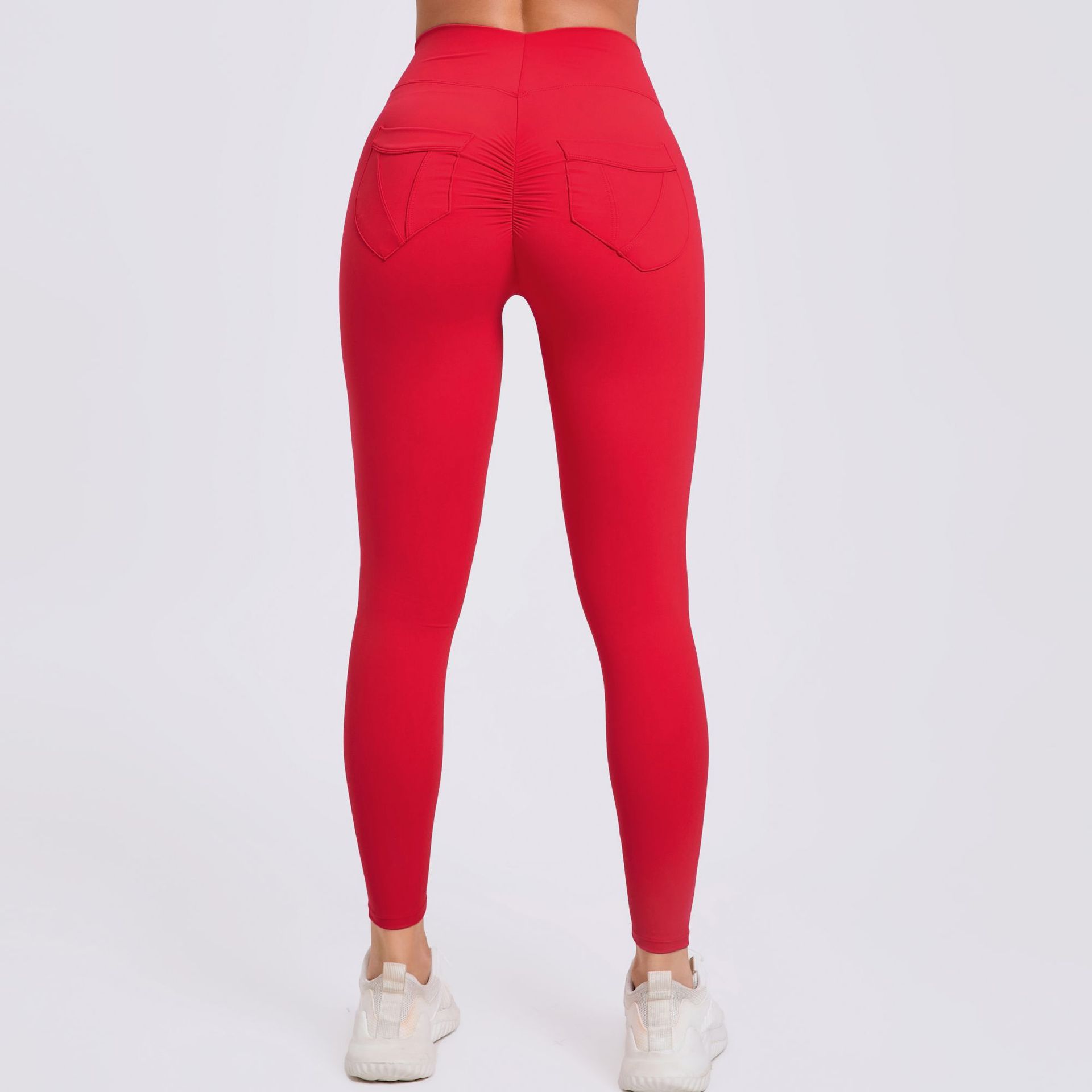 Quick-Drying Breathable Pocket High-Waisted Yoga Pants  QS43202