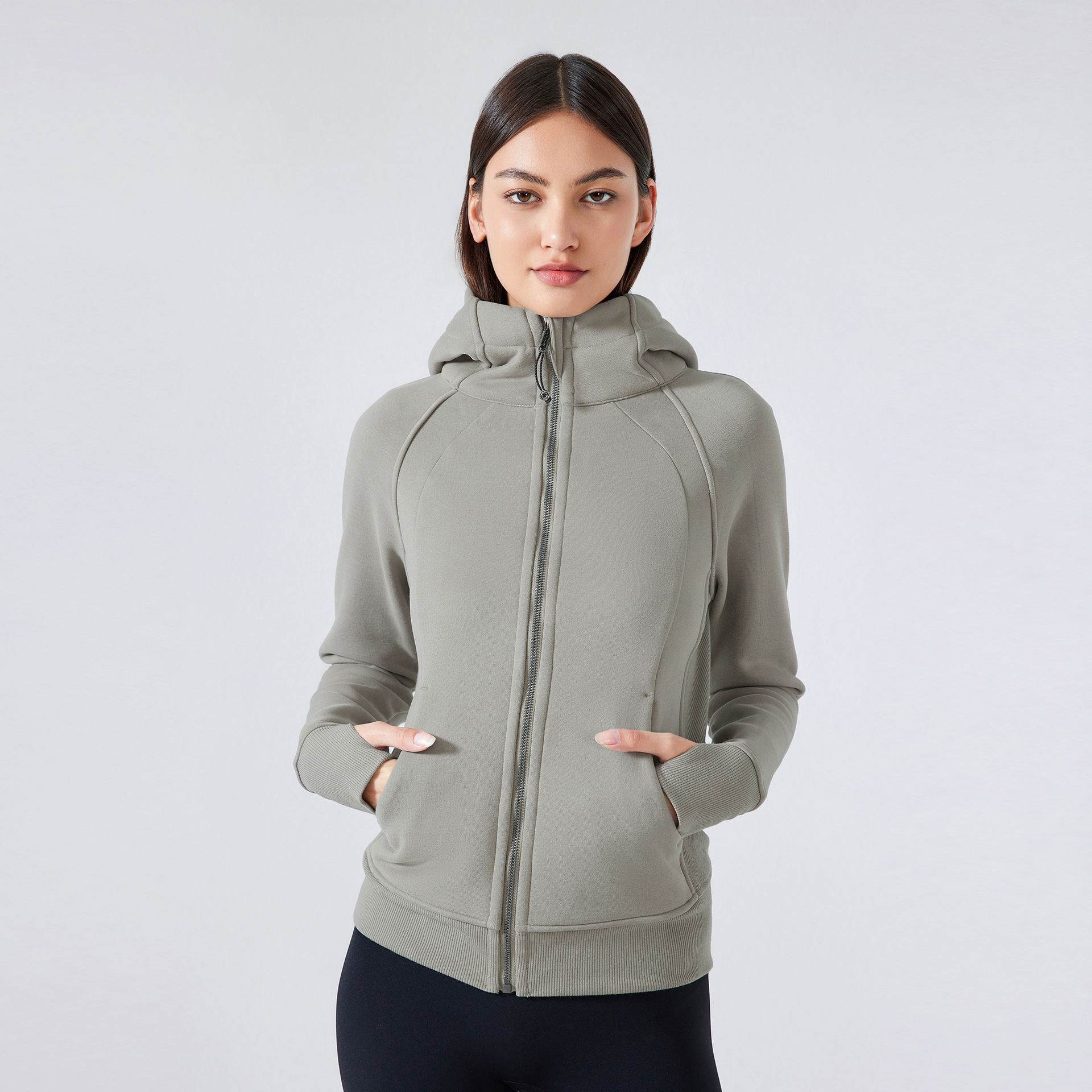 Thickened Warm Hooded Yoga Sports Coats DJ028