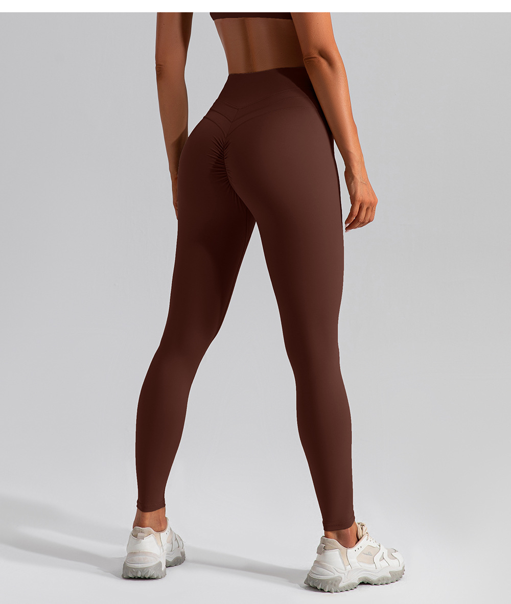 Nude High Waist Hip Lift Soft Material Yoga Leggings KW249