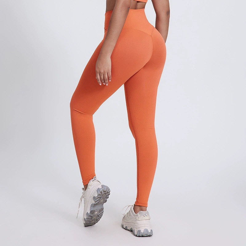 V Waist Coloful Women's  High Waist Hip Lifting Leggings SKL-LQ5032