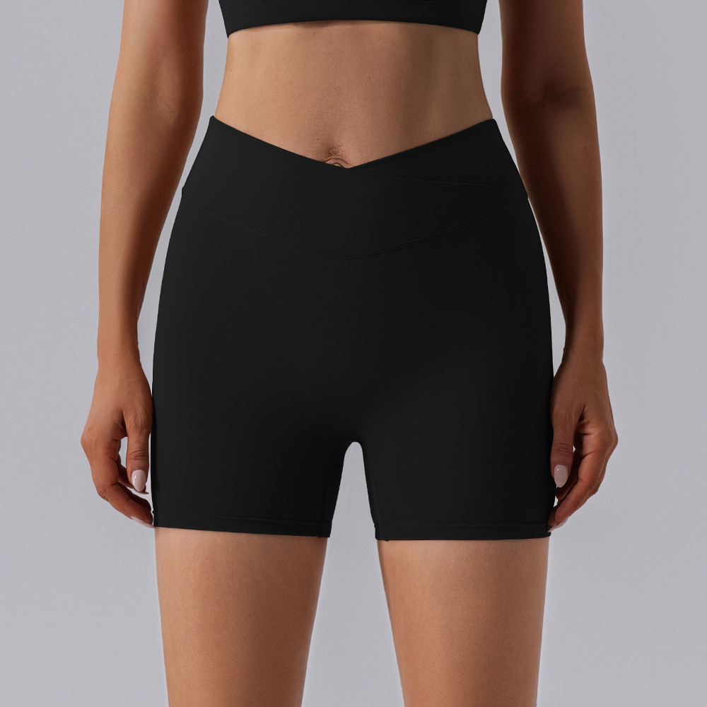 Nude V-waist Breathable Fitness Yoga Shorts KW407