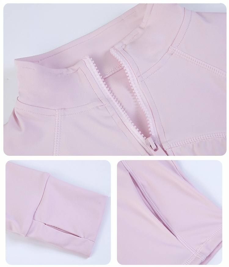 Zipper Stand Collar Long Sleeves Jacket SYFTM0189