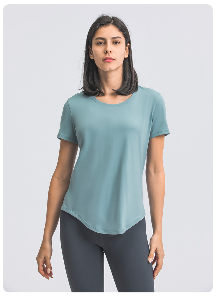 Breathable Solid Color Yoga T-shirts DS075