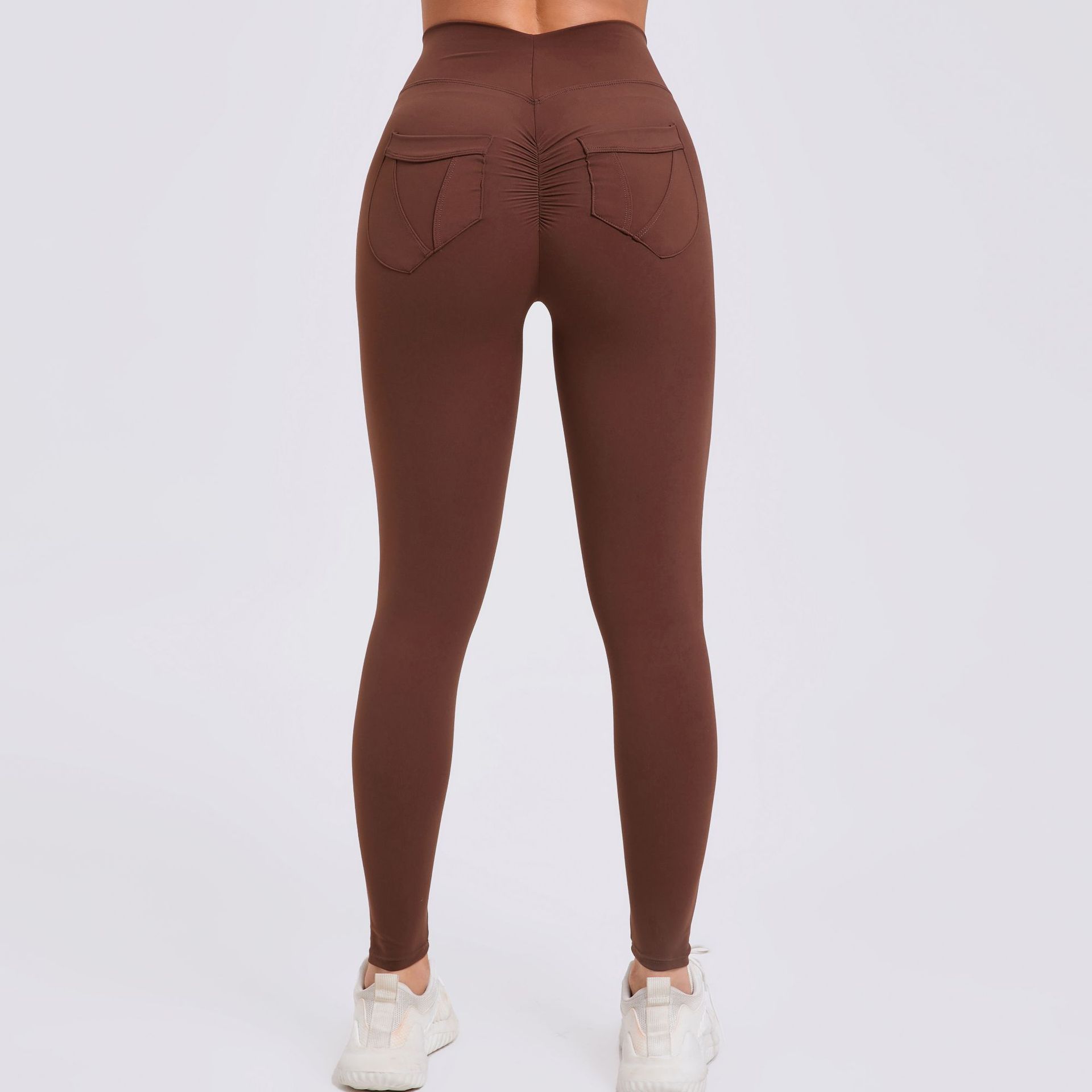 Quick-Drying Breathable Pocket High-Waisted Yoga Pants  QS43202