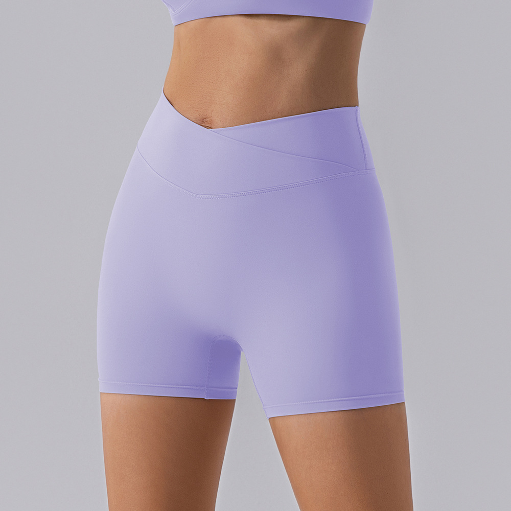 Nude V-waist Breathable Fitness Yoga Shorts KW407