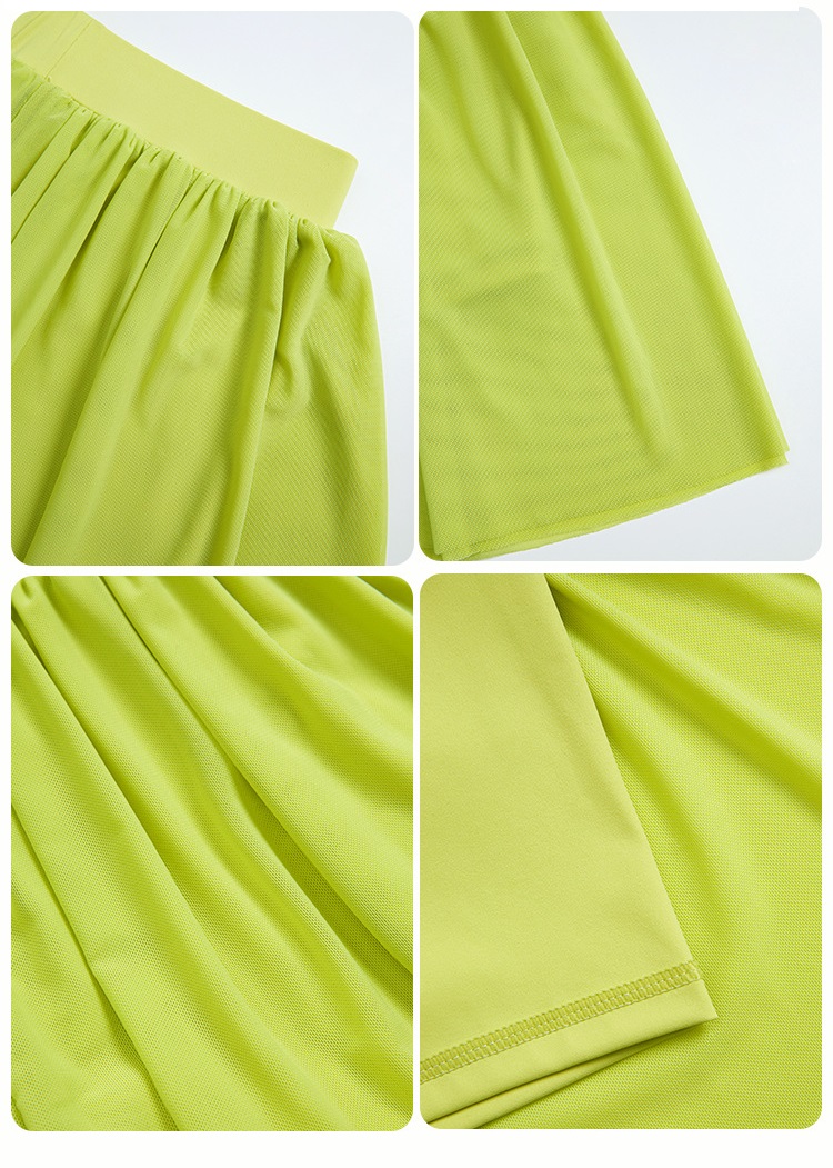 Pleated A-line Tennis Covering Buttocks, Slimming Yoga Skirt  SYFTM0195