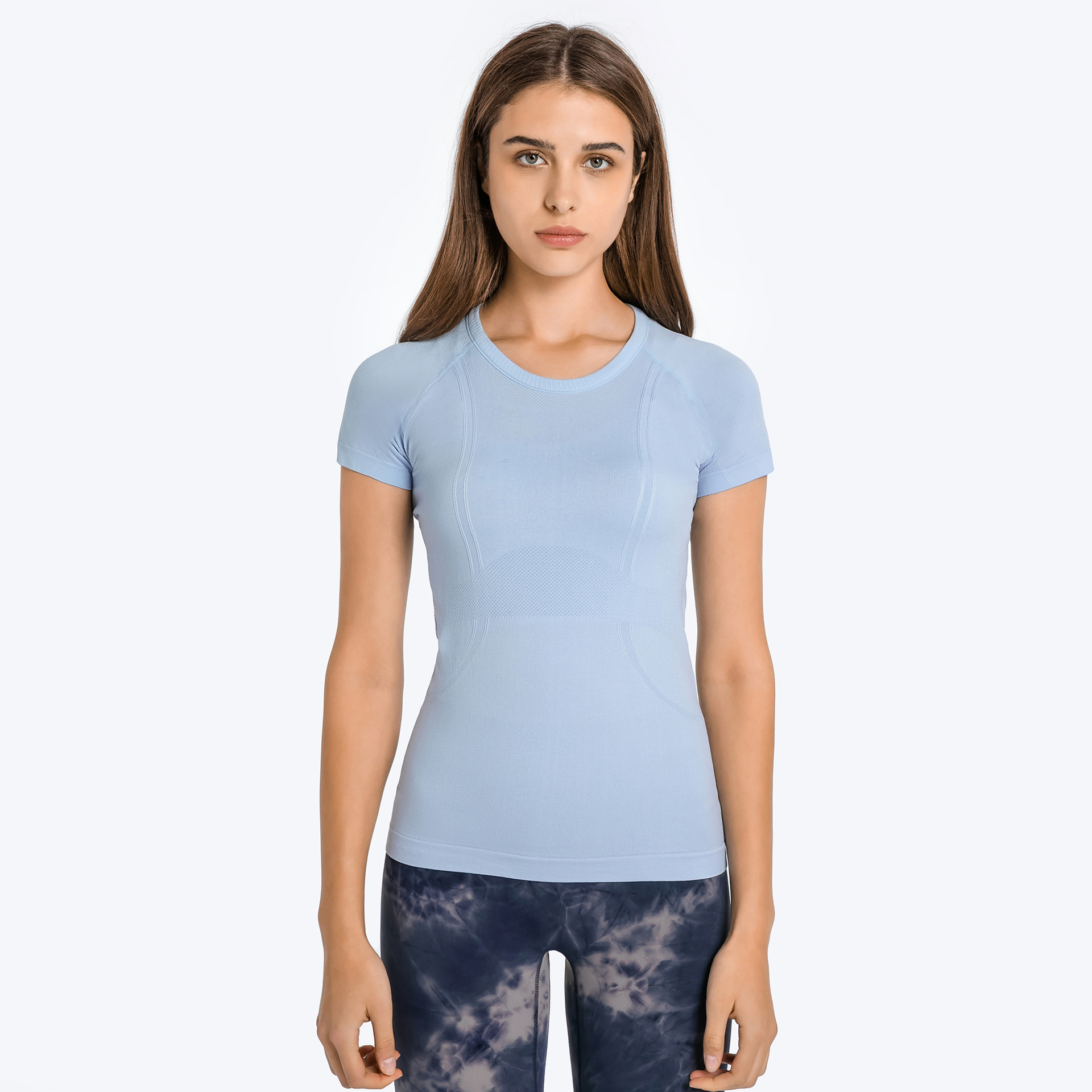 Breathable Quick Dry Solid Color Yoga T-shirts S2067