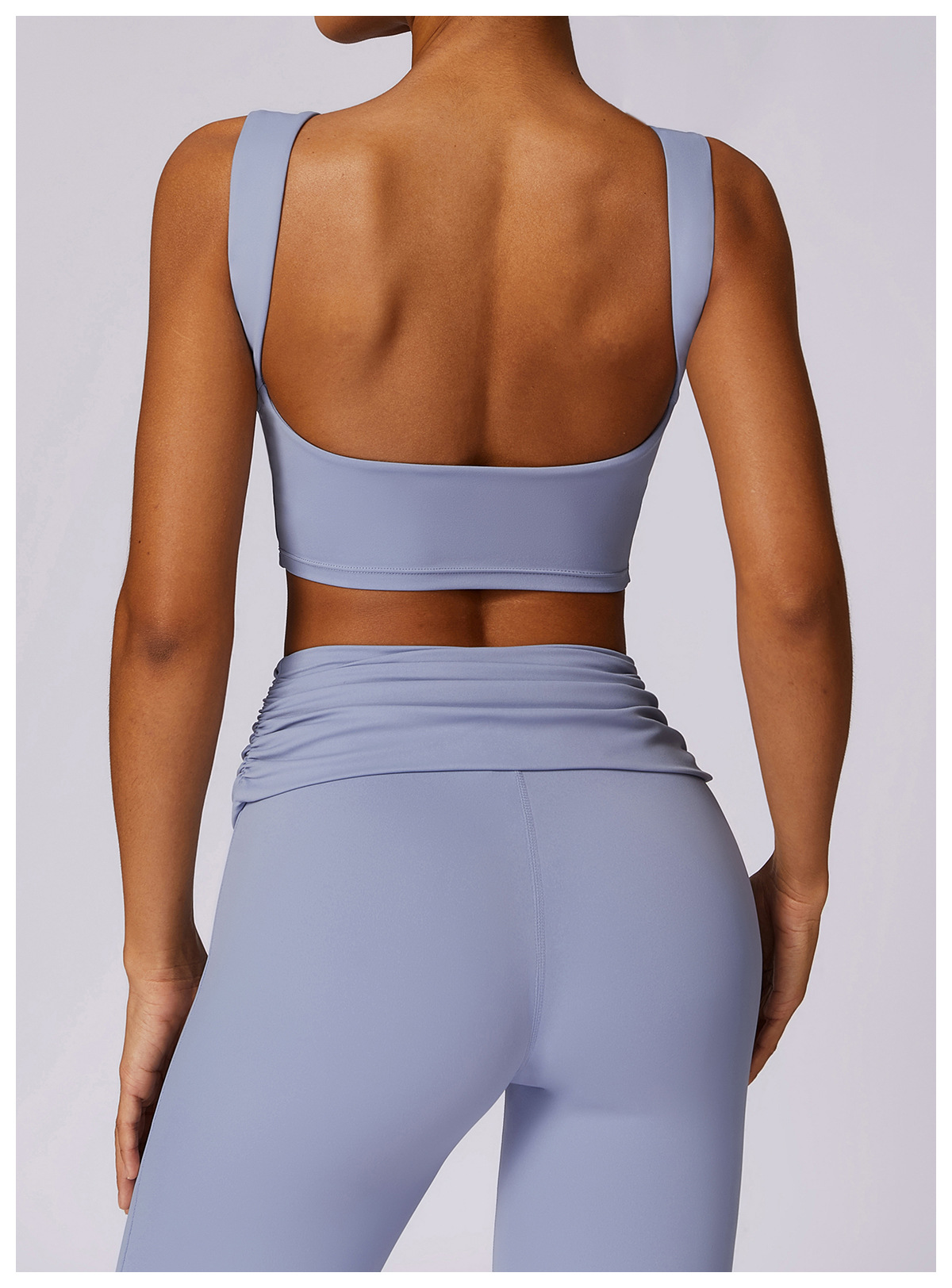 Soft Fabric Backless Wide Hem Yoga Vest 8516