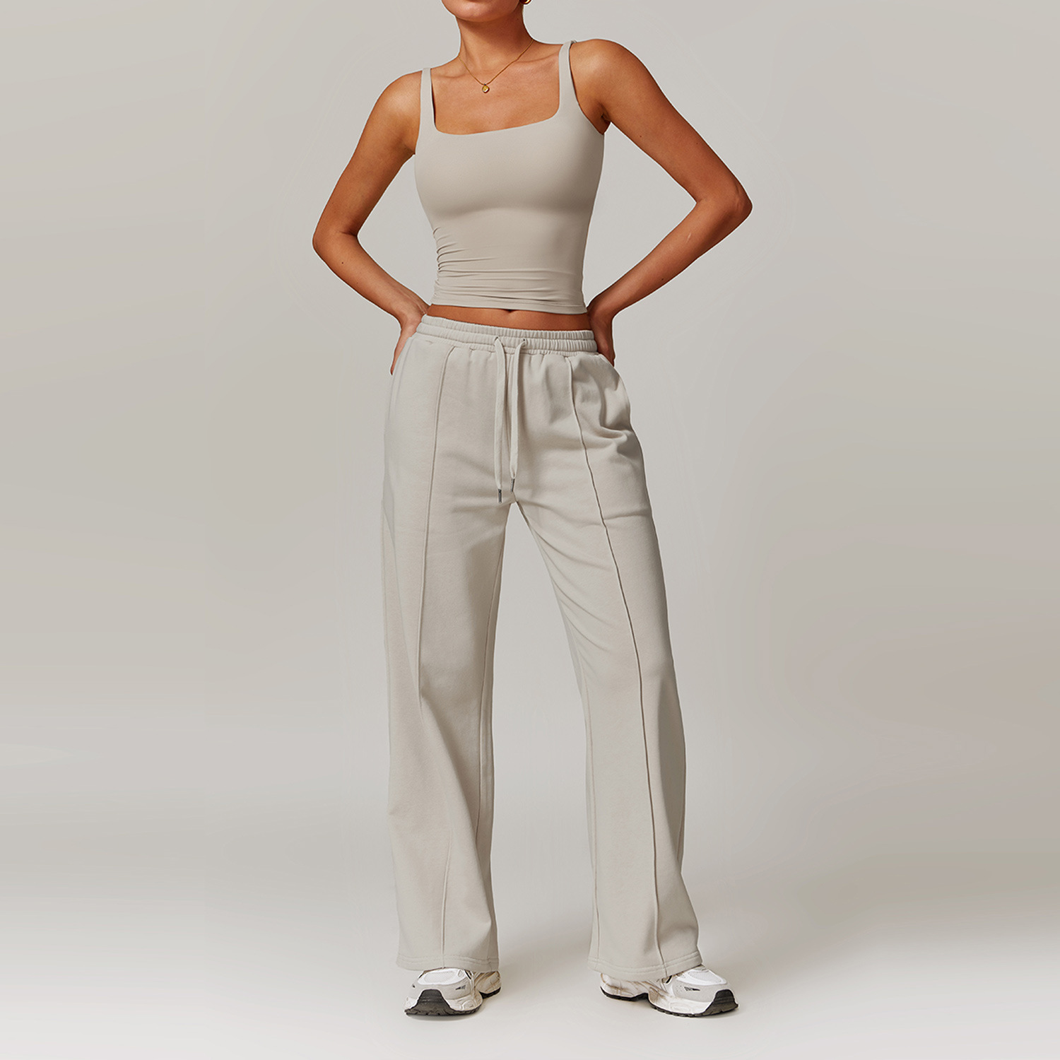 Soft Fabric Loose Pants Yoga Sets 3 Options 8933