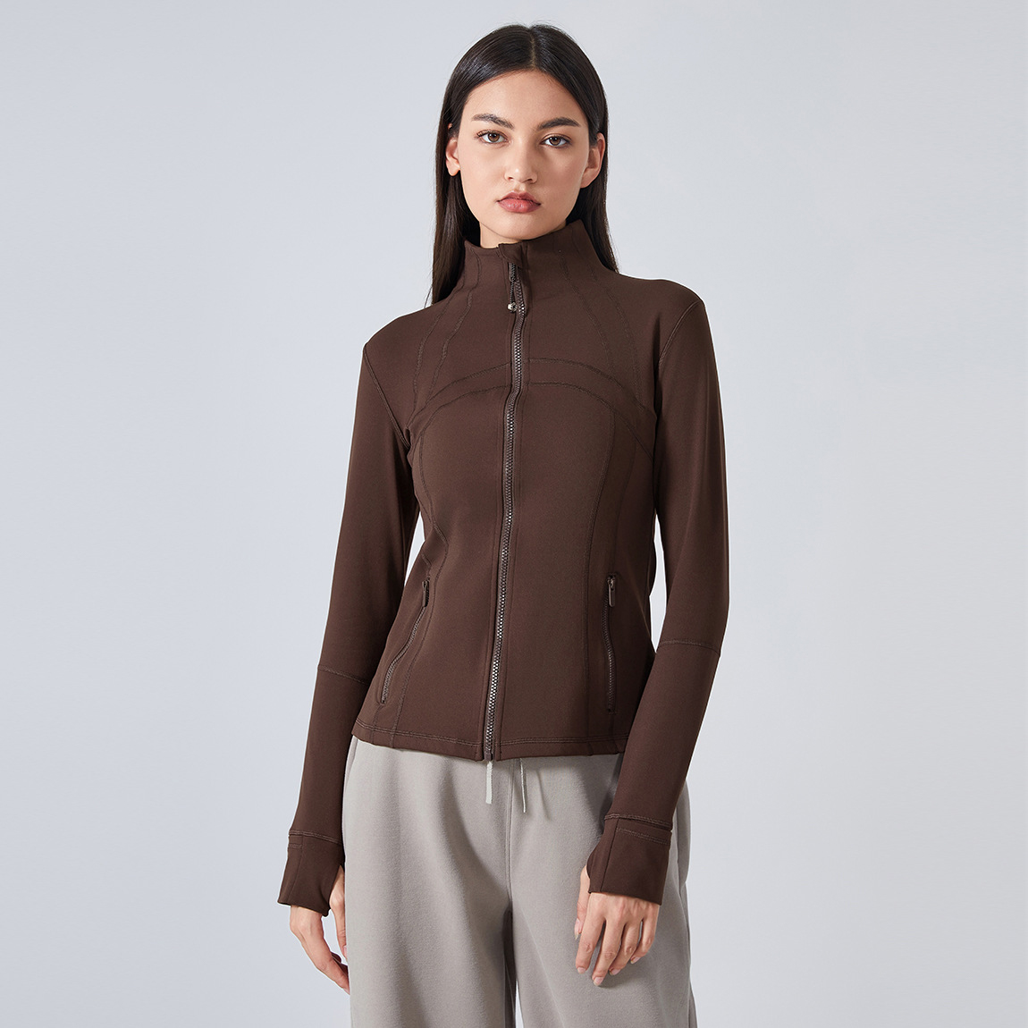 Brushed Nude Slim Sports Yoga Coats DAW178