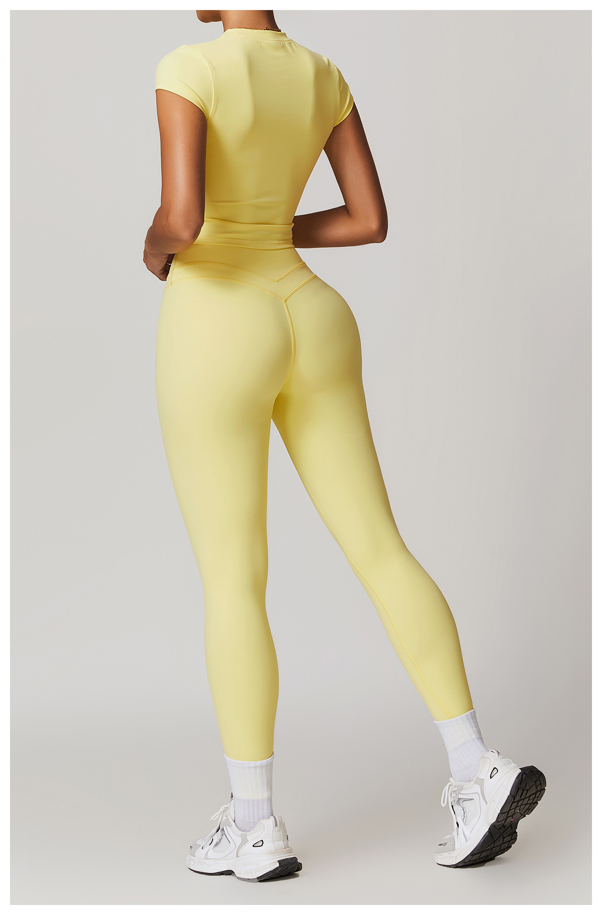 Soft Fabric Twist Crossback Yoga Sets 8863