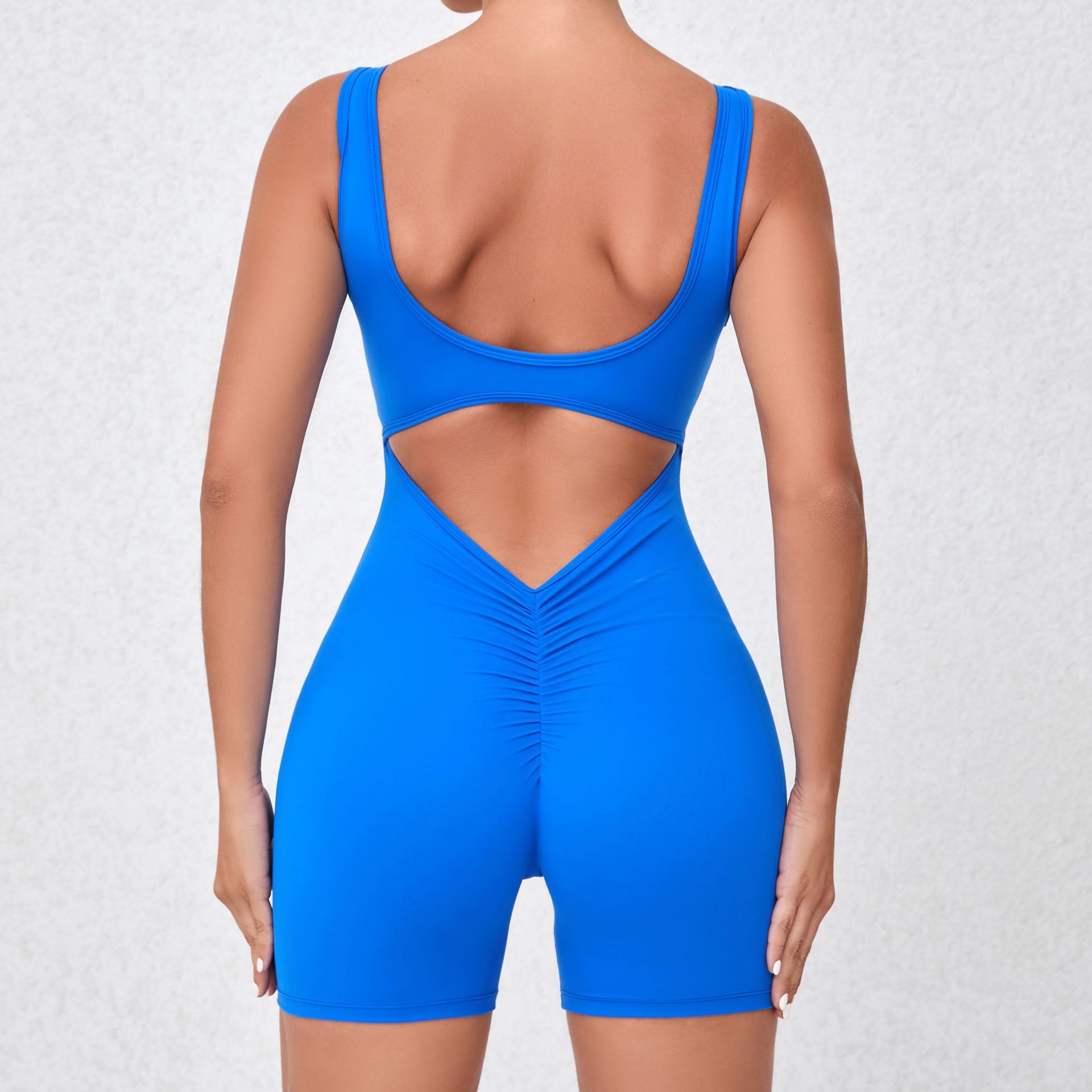 Quick-drying One-piece V-shaped Back Waist Yoga Suit QS4608